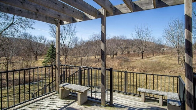 deck with a pergola