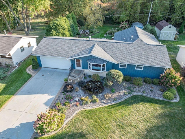 birds eye view of property