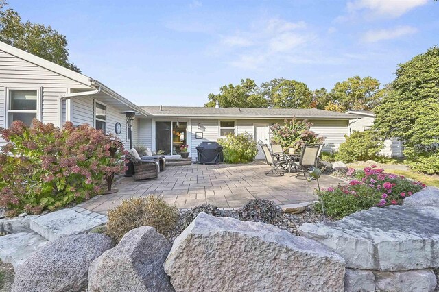 exterior space featuring grilling area