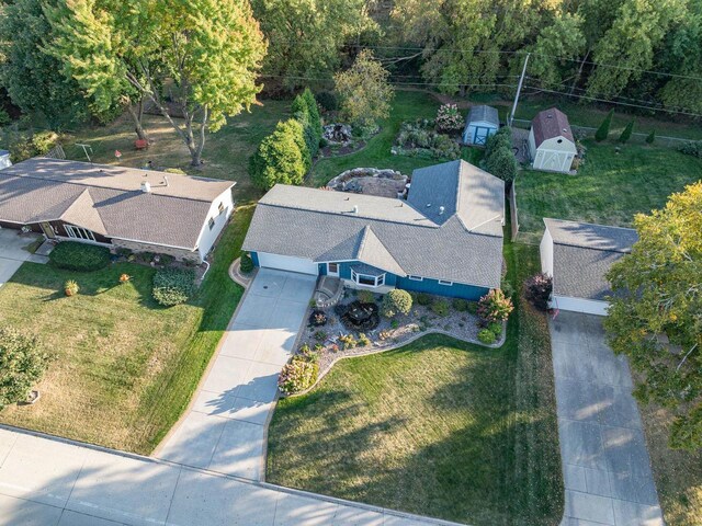 birds eye view of property