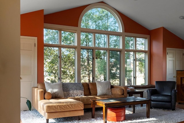 1914 Eastwood Ave, Janesville, WI 53545 - living area with high vaulted ceiling