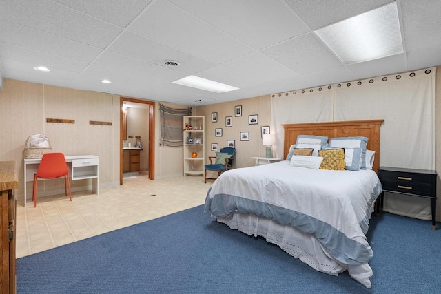 1914 Eastwood Ave, Janesville, WI 53545 - carpeted bedroom with visible vents and a drop ceiling