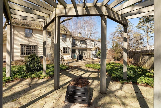 1914 Eastwood Ave, Janesville, WI 53545 - view of patio / terrace with a pergola and fence