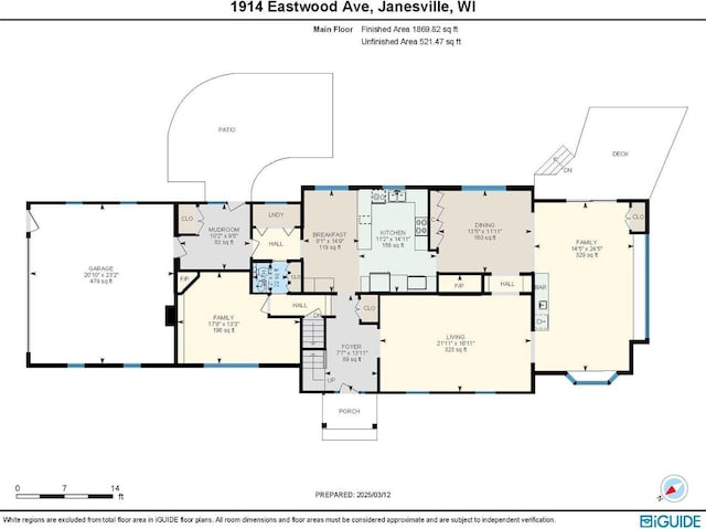 1914 Eastwood Ave, Janesville, WI 53545 - floor plan