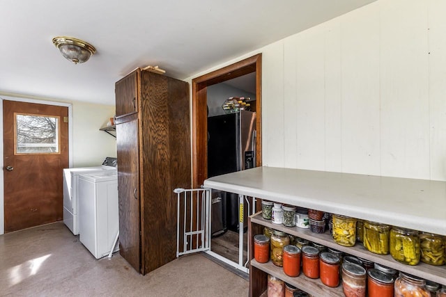 laundry area featuring washer and dryer