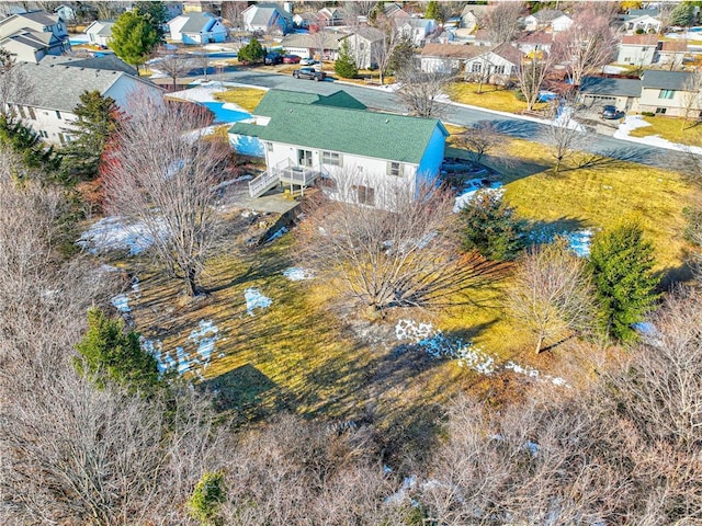 aerial view featuring a residential view