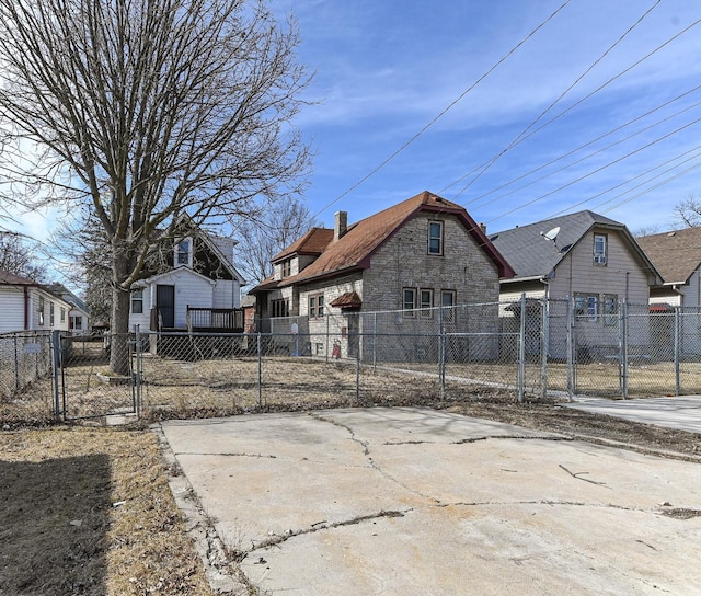 view of yard with a gate and fence