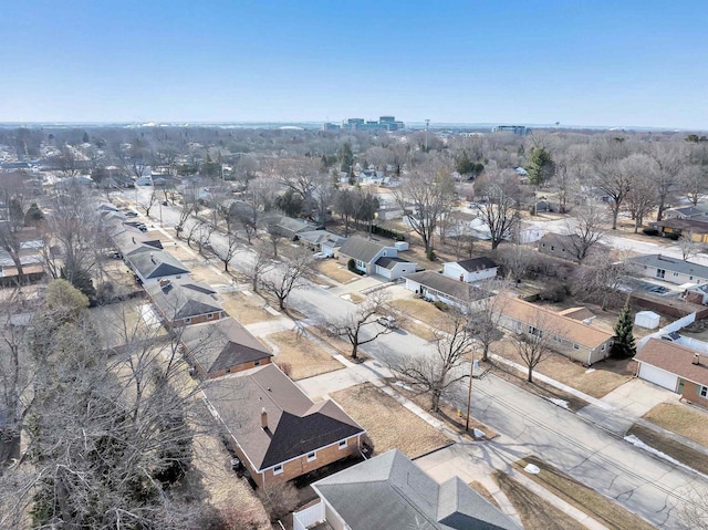 drone / aerial view with a residential view