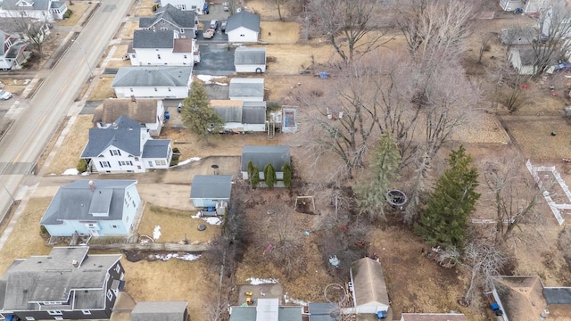 aerial view with a residential view