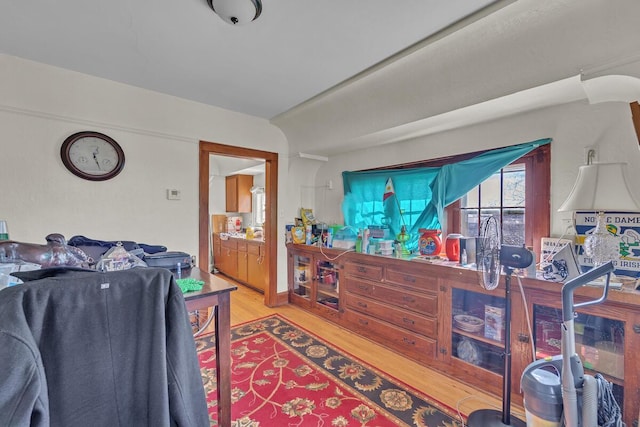 office space featuring wood finished floors