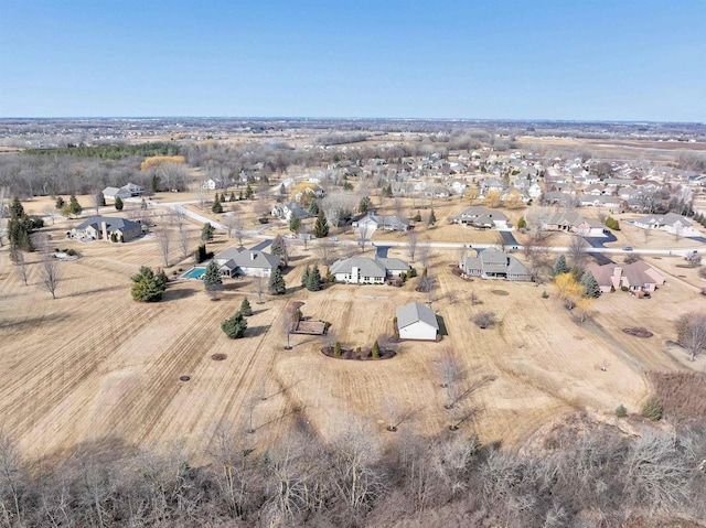 drone / aerial view with a residential view