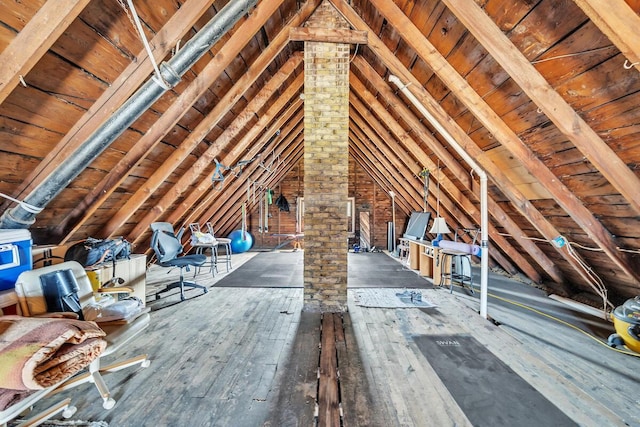 view of attic