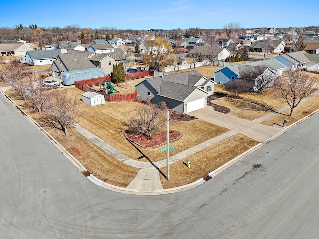 birds eye view of property featuring a residential view