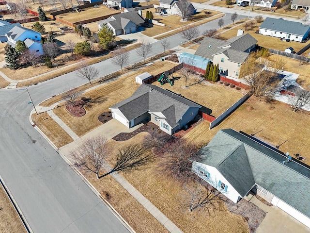 drone / aerial view featuring a residential view