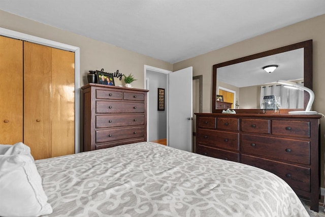 bedroom with a closet