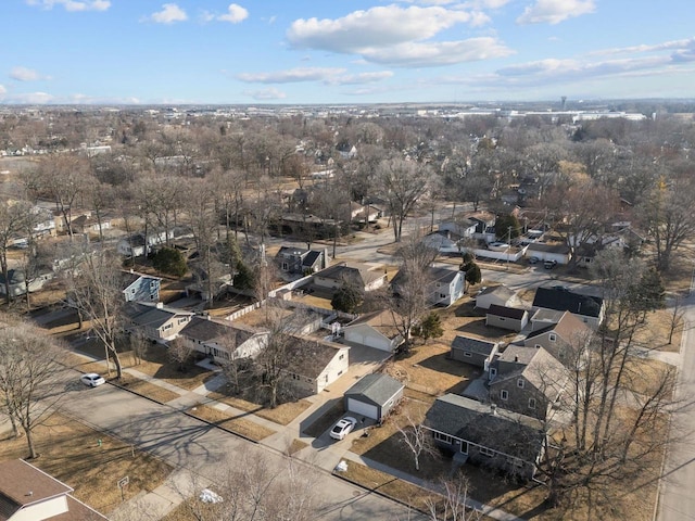 aerial view featuring a residential view