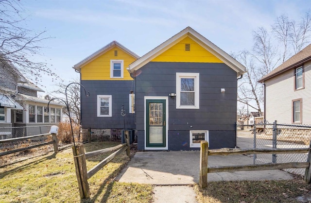 view of front of property with fence