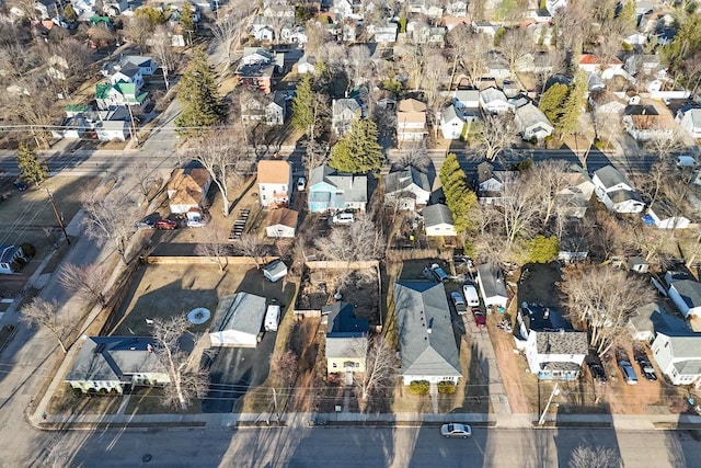 bird's eye view featuring a residential view