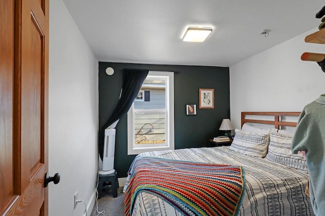 view of carpeted bedroom