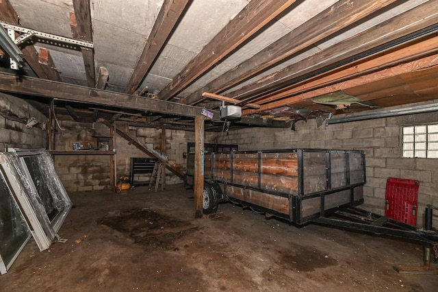 view of basement