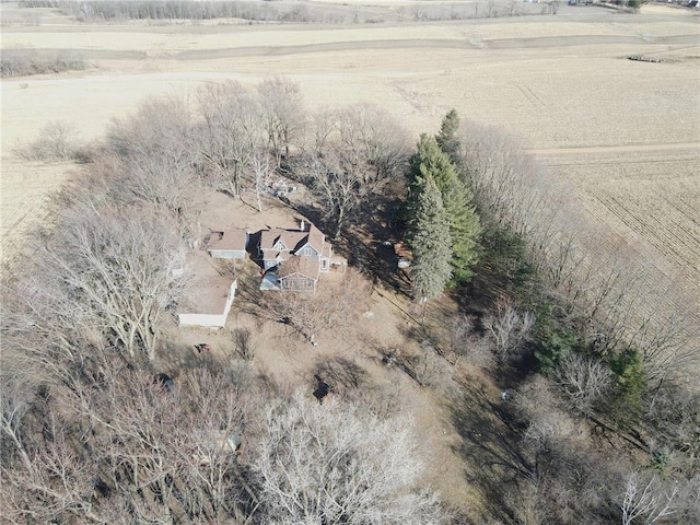 drone / aerial view featuring a rural view