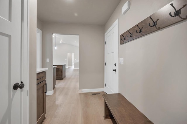 2570 Meyer Way, De Pere, WI 54115 - mudroom with light wood-type flooring and baseboards