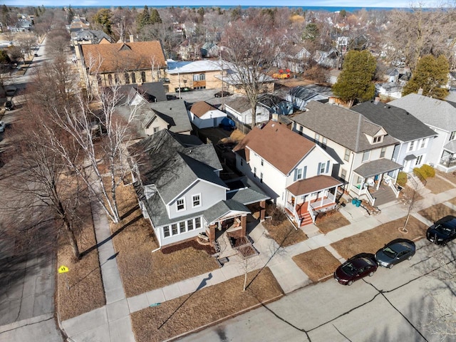 aerial view featuring a residential view