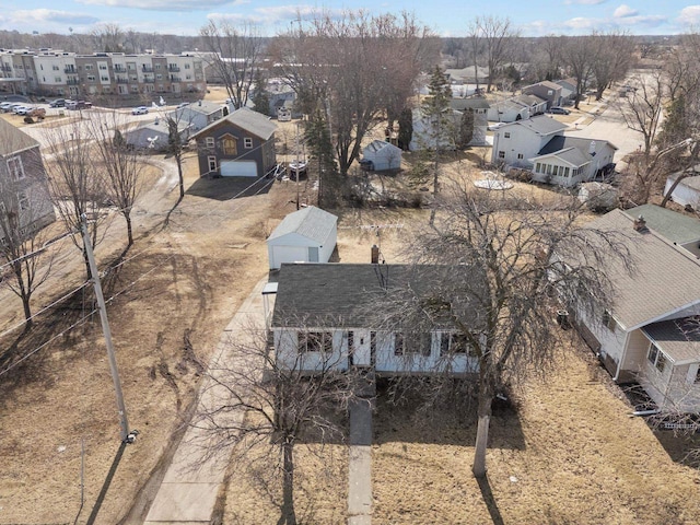 aerial view with a residential view