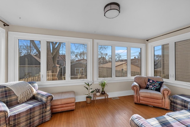 sunroom with visible vents