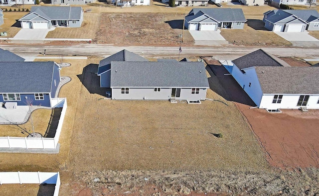 drone / aerial view with a residential view