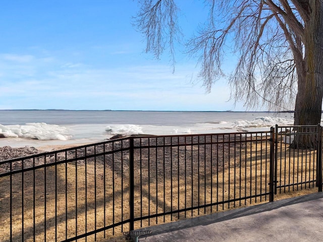 water view with a view of the beach