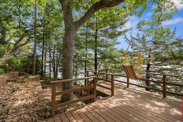 view of wooden deck