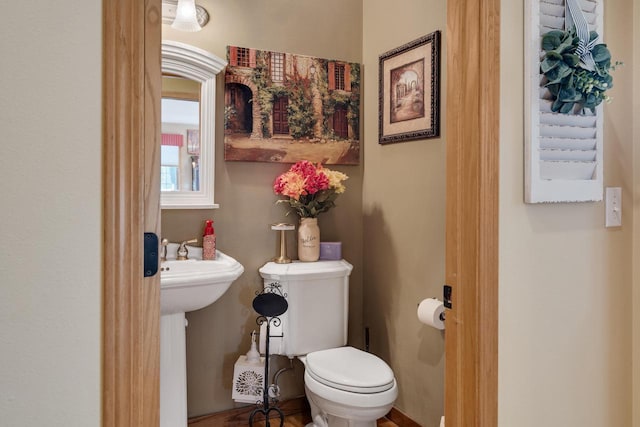 bathroom featuring a sink and toilet