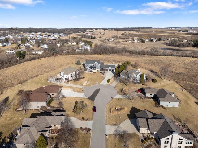 drone / aerial view with a residential view