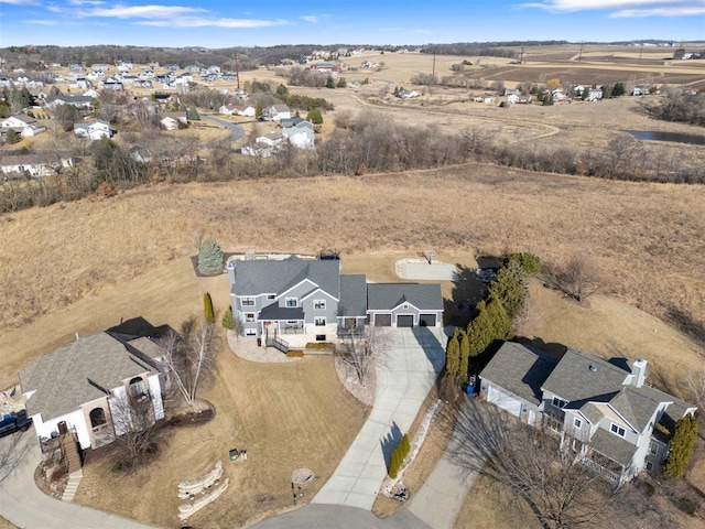 bird's eye view featuring a residential view