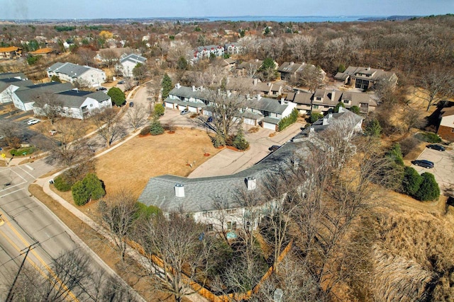 aerial view with a residential view