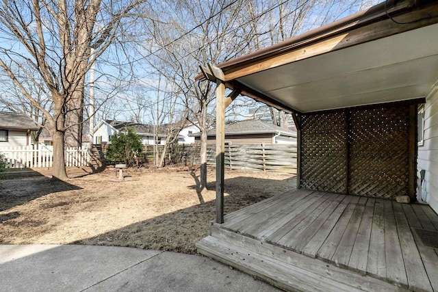 wooden deck with fence