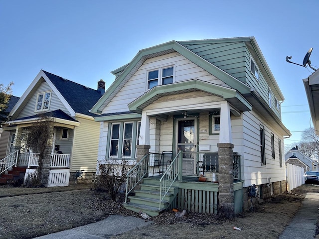 view of front of house featuring a porch