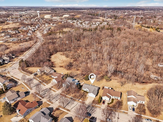 drone / aerial view with a residential view