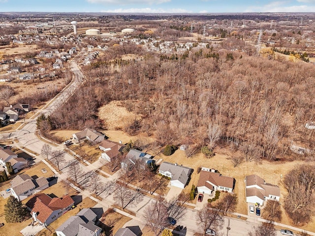 bird's eye view featuring a residential view