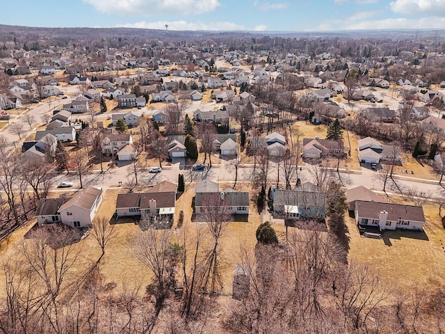 bird's eye view featuring a residential view