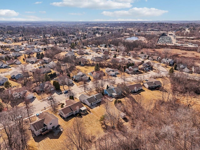 bird's eye view featuring a residential view