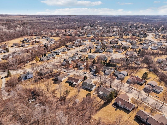 drone / aerial view with a residential view