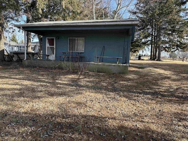 exterior space with covered porch