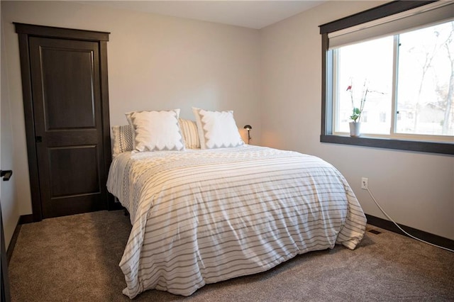 bedroom with carpet floors