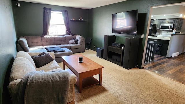 view of carpeted living room