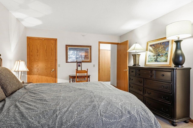 bedroom with carpet