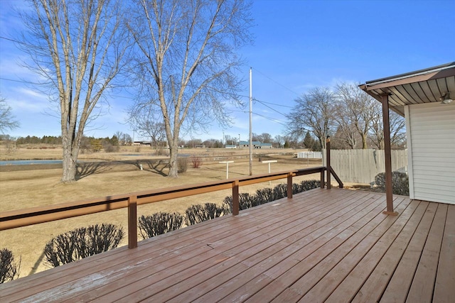 wooden deck with fence