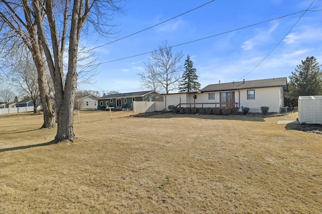 exterior space featuring fence