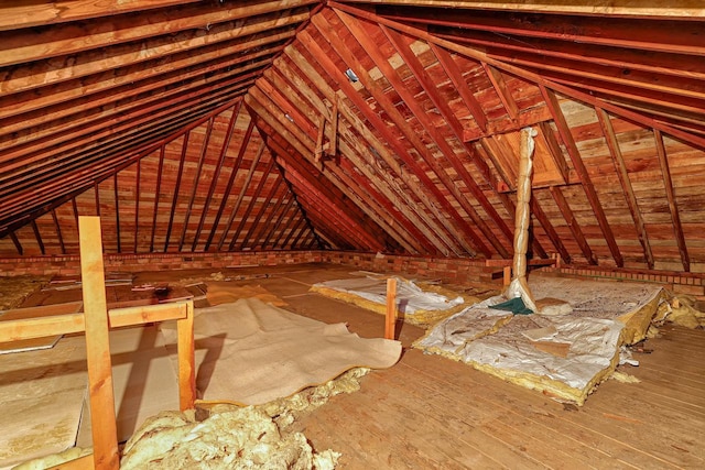 view of attic